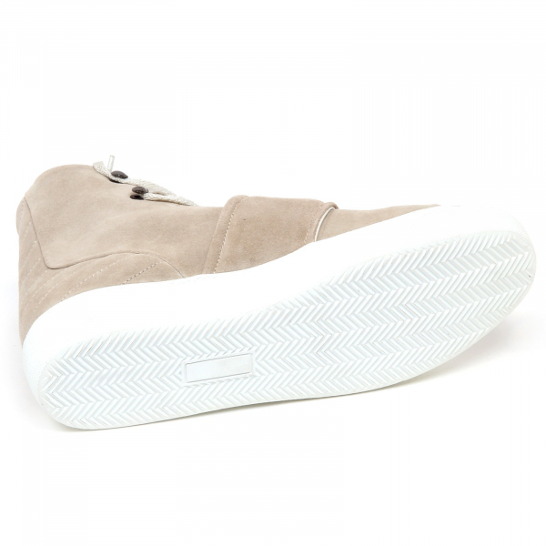F1216 sneaker uomo beige MONCLER scarpe suede shoe man