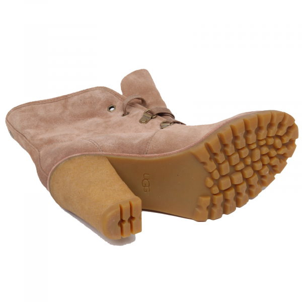 F1264 (NO BOX) tronchetto donna beige UGG scarpe vintage effect shoe boot woman