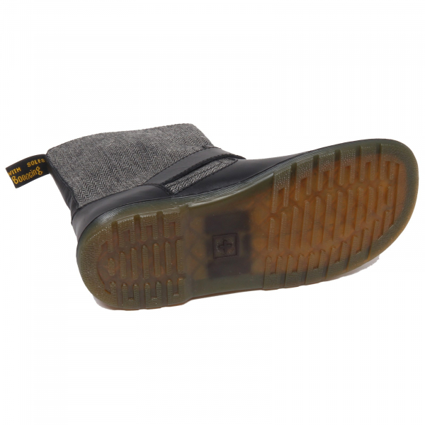 F1550 (NO BOX) stivale donna black/grey DR. MARTENS tissue/leather boot woman