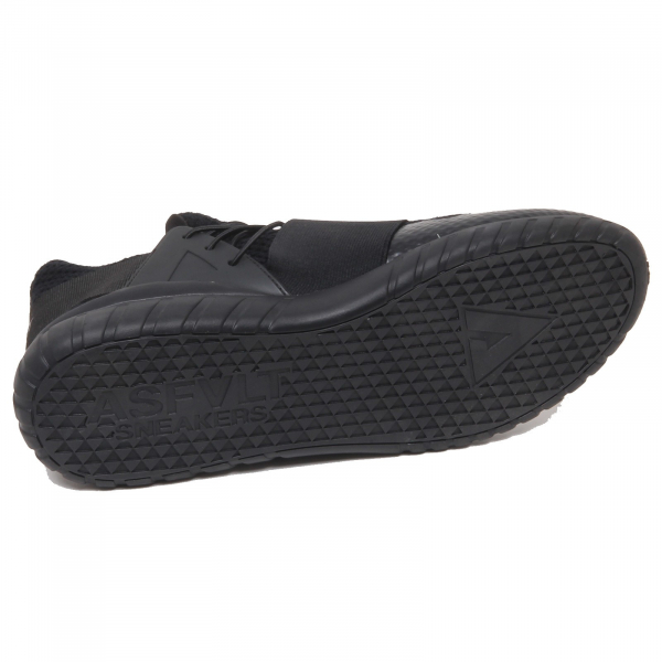 F1746 sneaker uomo tissue black ASFVLT scarpe shoe man