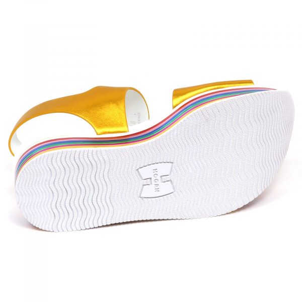 F2592 sandalo donna yellow HOGAN H369 scarpe zeppa sandal shoe woman