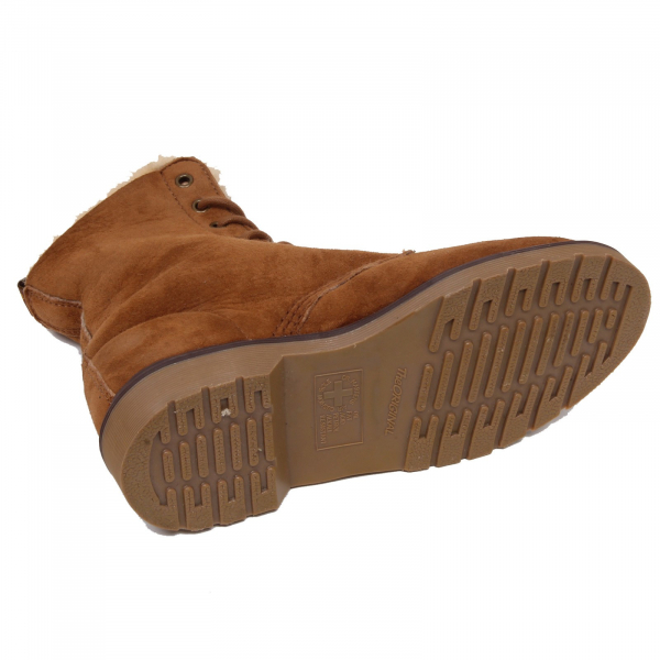 F2772 (NO BOX) anfibio donna light brown DR. MARTENS inside eco fur shoe woman