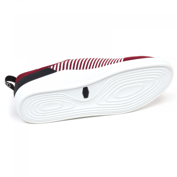 F3088 sneaker uomo bordeaux/white ADNO STRIPES 5.8 tissue stretchy shoe man