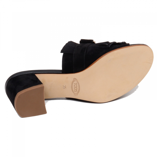 F3232 sandalo donna black TOD'S scarpe sandal suede shoe woman