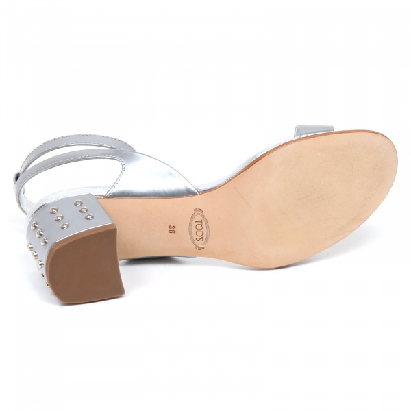 F3316 sandalo donna silver TOD’S scarpe borchie shoe woman