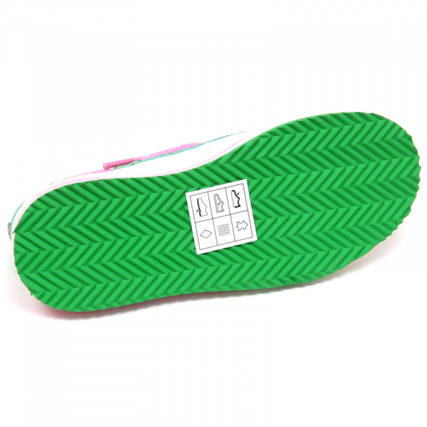 F3410 (NO BOX) mocassino bimba girl UGG loafer white/green leather shoe