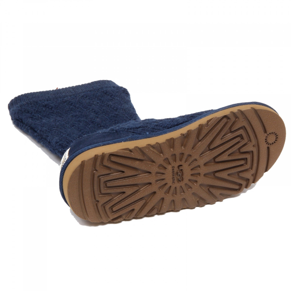 F3484 (NO BOX) stivale bimba girl UGG scarpe wool shoe boot dark blue