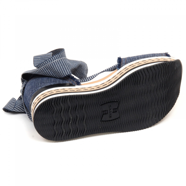 F4134 sandalo donna tissue blu jeans HOGAN H360 scarpe sandal shoe woman