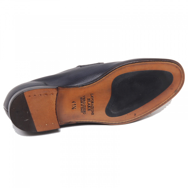F4948 mocassino uomo blu delave' ALTIERI MILANO scarpe loafer shoe man