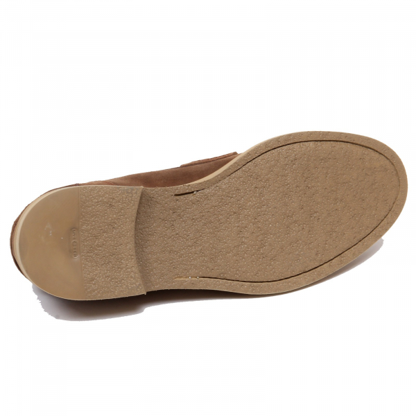 F4980 mocassino uomo light brown ALTIERI MILANO scarpe suede shoe loafer man