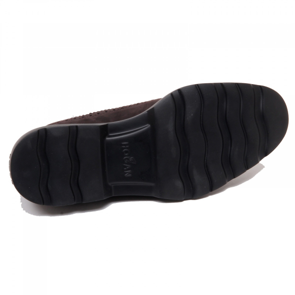 F5650 scarpa uomo dark brown HOGAN H393 scarpe nabuk shoe man
