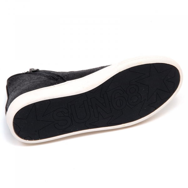 F5686 sneaker donna tissue glitter SUN 68 scarpe black shoe woman