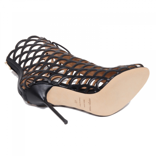 F6042 decollete donna black SERGIO ROSSI scarpe tronchetto shoe woman