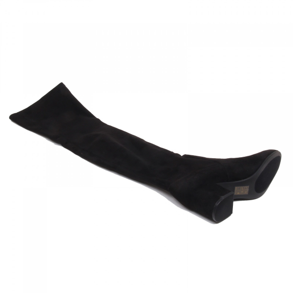 F6224 stivale donna eco suede STEVE MADDEN ISAAC black stretch boot shoe woman