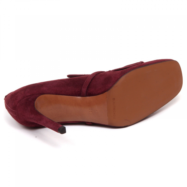 F6296 decollete donna bordeaux L'AUTRE CHOSE scarpe suede shoe woman
