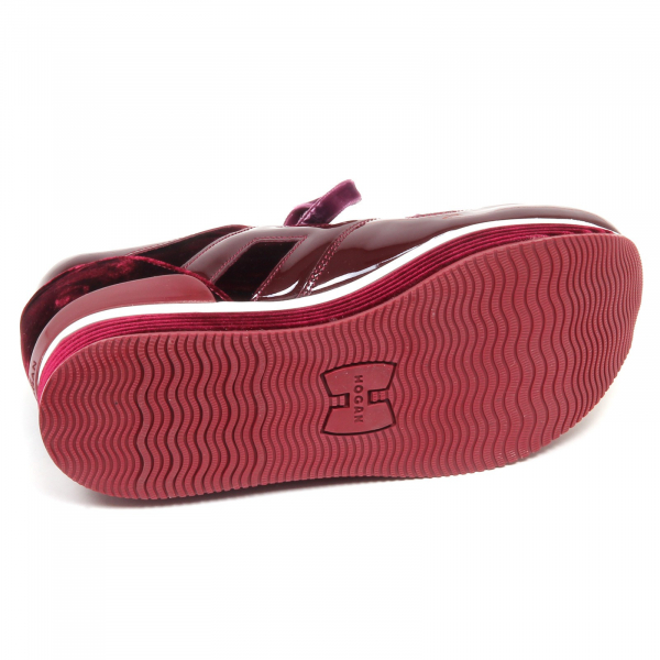 F6328 sneaker donna velvet/patent HOGAN H379 bordeaux wine shoe woman