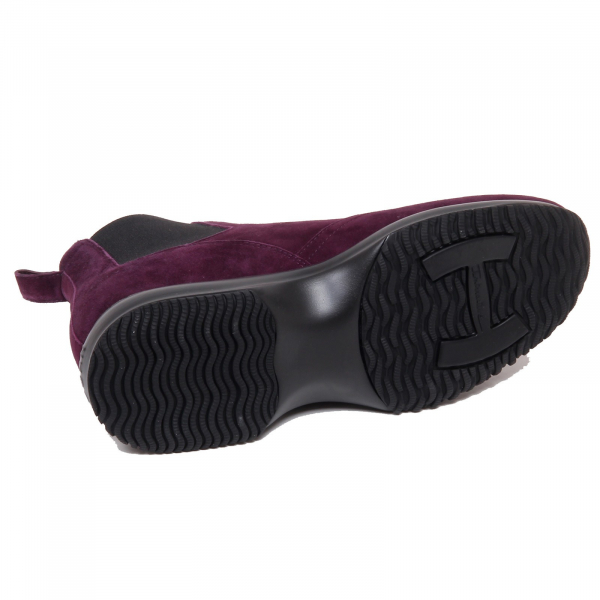 F6344  beatles donna dark purple HOGAN INTERACTIVE CHELSEA boot shoe woman