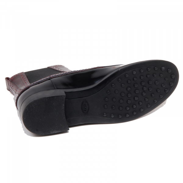 F6878 beatles donna black/blu/bordeaux TOD’S scarpe boot shoe woman