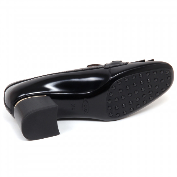 F6886 decollete donna black TOD’S scarpe leather shoe woman