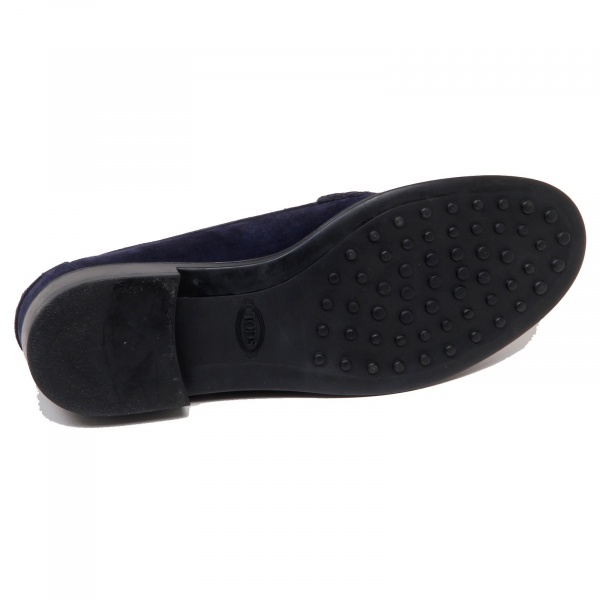 F6894 mocassino donna dark blu TOD’S scarpe suede loafer shoe woman