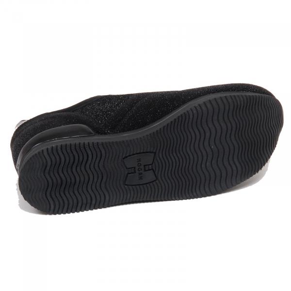 F6974 sneaker donna black HOGAN H222 star dust effect shoe woman
