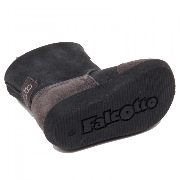 F7262 stivale bimba girl grey baby FALCOTTO eco fur inside vintage shoe boot