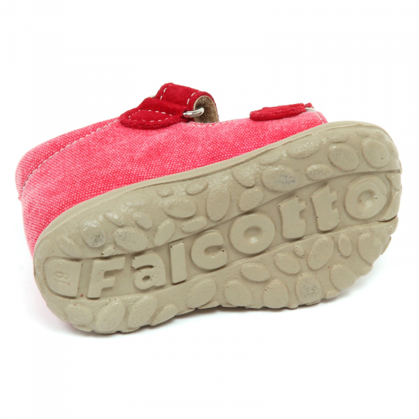 F7524 sandalo bimbo boy baby red/taupe FALCOTTO NATURINO washed effect shoe
