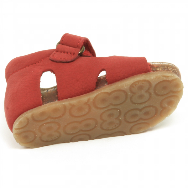 F7532 sandalo bimbo boy baby FALCOTTO light red nabuk shoe