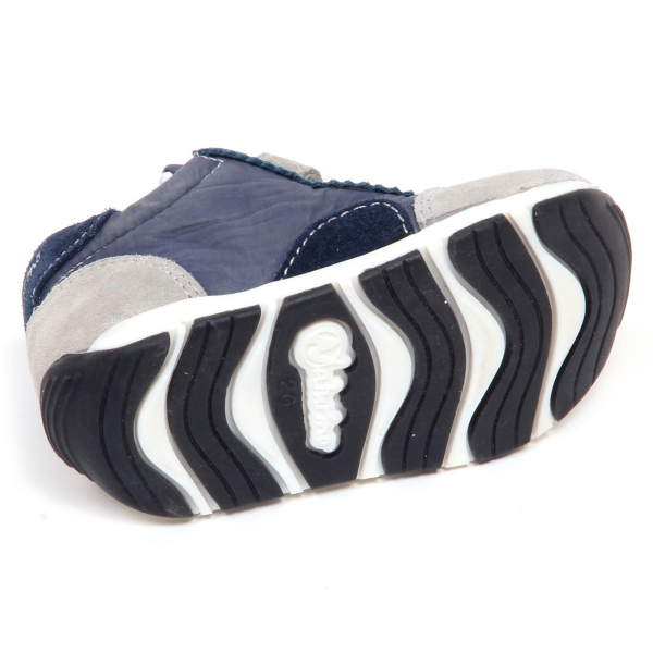 F7544 sneaker bimbo boy baby NATURINO grey/blu/red vintage effect shoe