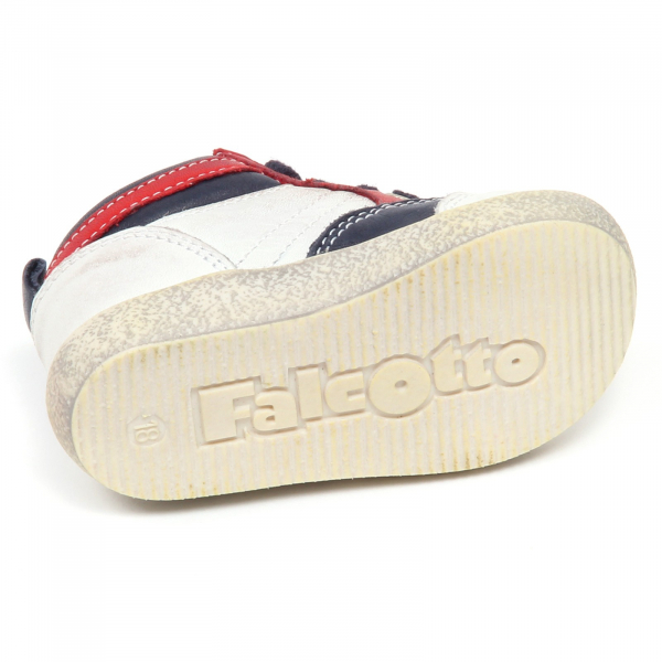 F7600 sneaker bimbo boy baby FALCOTTO NATURINO off white/blu/red vintage shoe