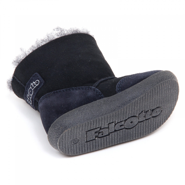 F7604 stivale bimbo boy baby blu FALCOTTO eco fur inside shoe boot