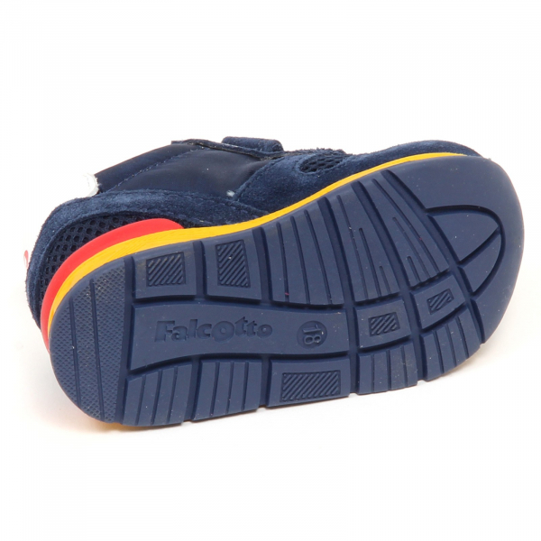 F7630 sneaker bimbo boy baby FALCOTTO primi passi blu suede/tissue shoe