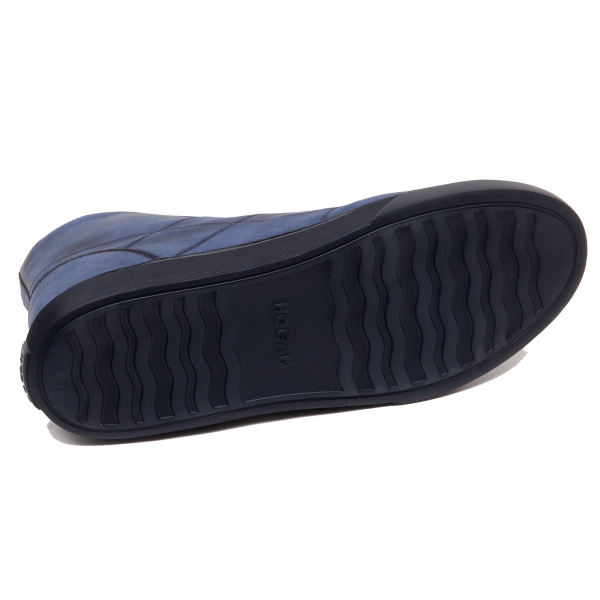 F8086 sneaker  uomo blu HOGAN H365 dark blue sole vintage effect shoe man