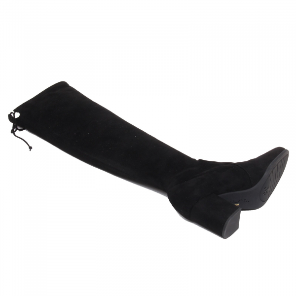 F8334 stivale donna eco suede UNISA black stretch boot shoe woman