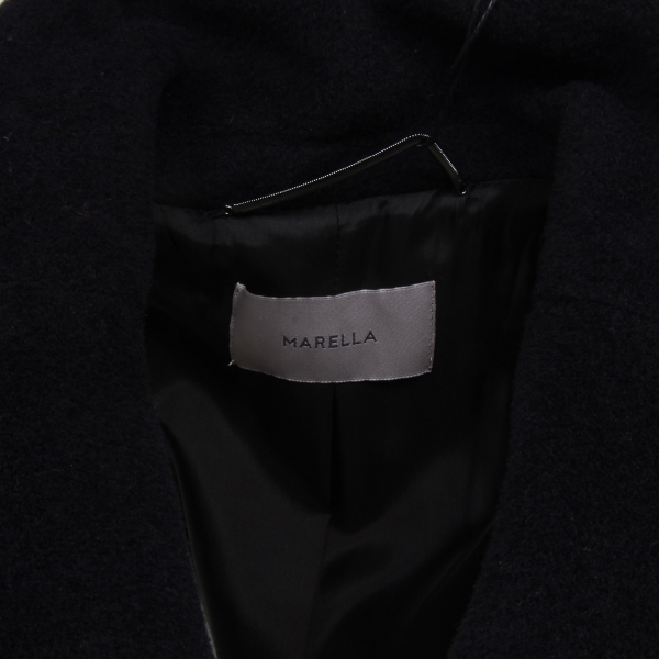 F8876 cappotto donna MARELLA wool black jacket coat woman