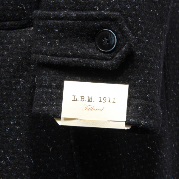 F9092  cappotto uomo L.B.M. 1911 mix wool black melange jacket coat man