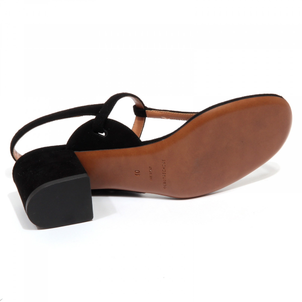 F9514 infradito donna black L'AUTRE CHOSE suede shoe woman