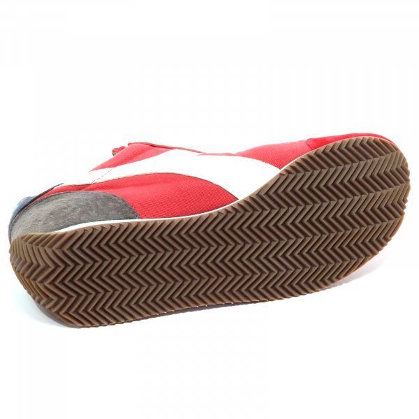 F9522 sneaker uomo red/grey DIADORA HERITAGE EQUIPE STONE WASH shoe man