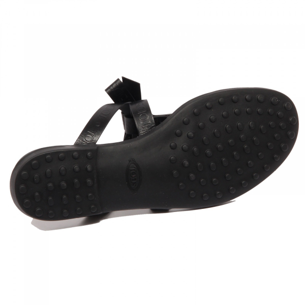 F9650 infradito donna   black TOD'S sandalo bow flip flops shoe woman