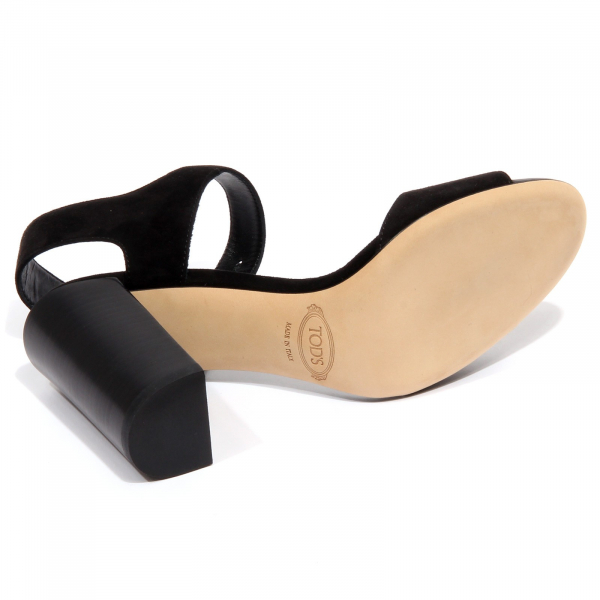 F9686 sandalo donna black TOD’S scarpe suede shoe woman