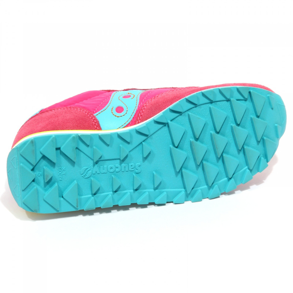 F9786 sneaker donna pink fluo SAUCONY JAZZ vintage effect shoe woman