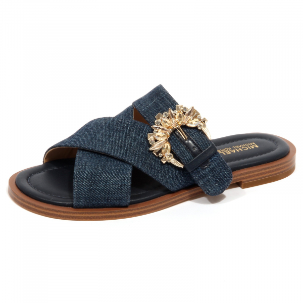 G0060 sandalo donna blue denim MICHAEL KORS FRIEDA tissue shoe woman