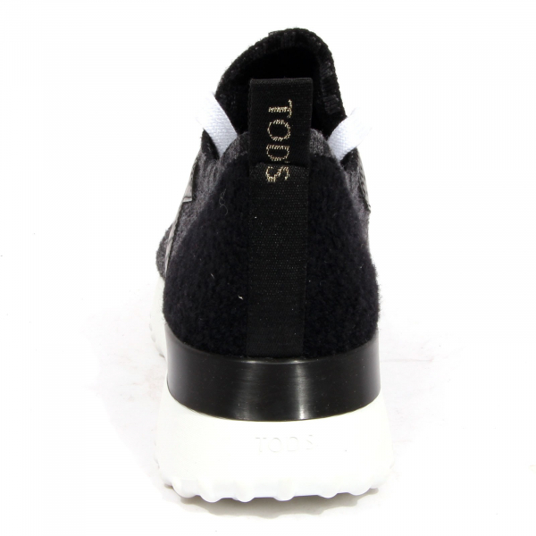 G0132 sneakers donna TOD'S SPORTIVO wool black/grey shoes women