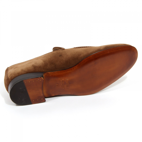 G0402 mocassino uomo CARACCIOLO 1971 light brown suede loafer men