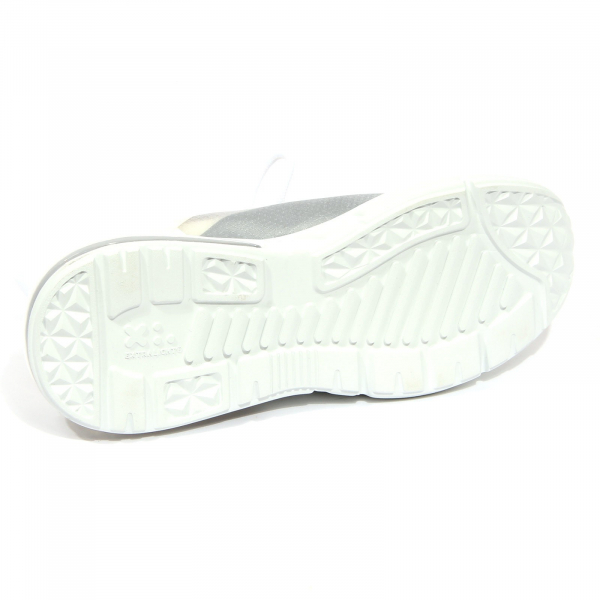 G0570 sneaker donna D.A.T.E. AURA white/silver trasparent tissue shoe woman