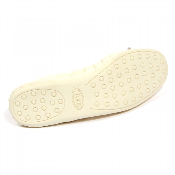G0792 ballerina donna TOD'S FLAT LACCETTO leather ivory shoe woman