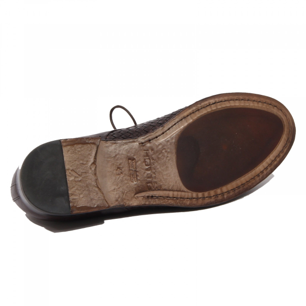 G0938 scarpa allacciata ALEXANDER HOTTO brown vintage leather shoe men