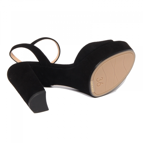 G1246 sandalo donna UNISA VEGARA suede black sandal woman