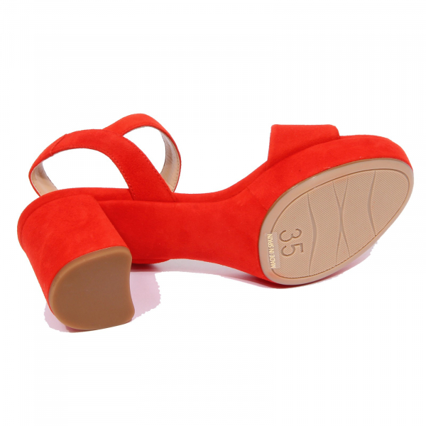 G1254 sandali donna UNISA NENES suede coral sandal woman