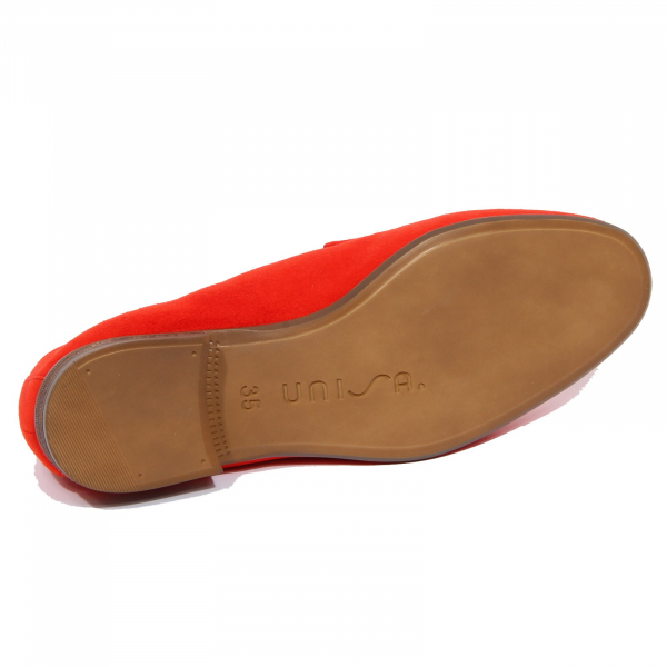 G1258 mocassino donna UNISA DALCY coral suede loafer woman